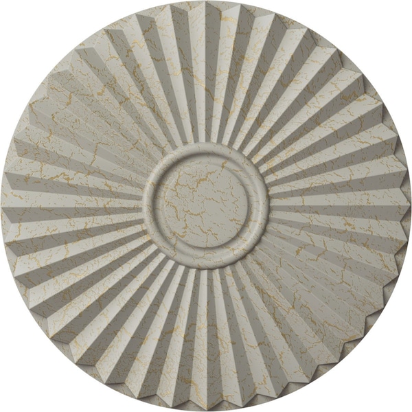 Ekena Millwork Shakuras Ceiling Medallion (For Canopies up to 5"), 19 3/4"OD x 1 3/8"P, Pot of Cream Crackle CM20SHPCC - main